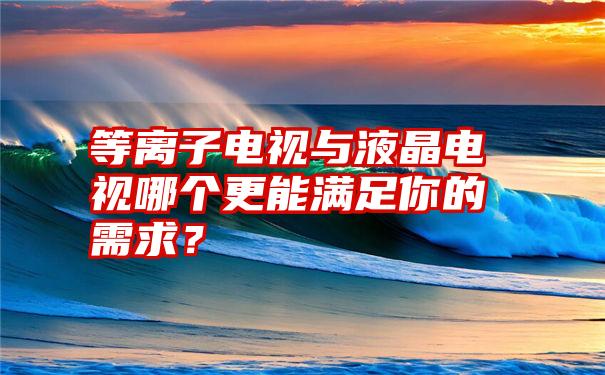 等离子电视与液晶电视哪个更能满足你的需求？