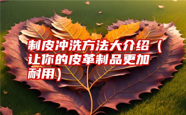 制皮冲洗方法大介绍（让你的皮革制品更加耐用）