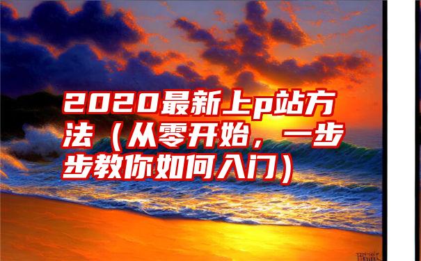 2020最新上p站方法（从零开始，一步步教你如何入门）