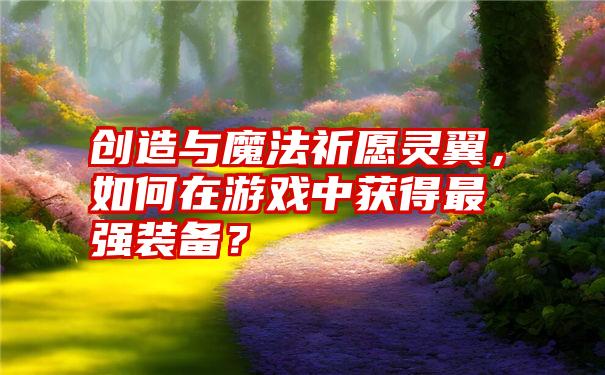 创造与魔法祈愿灵翼，如何在游戏中获得最强装备？