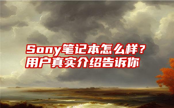 Sony笔记本怎么样？用户真实介绍告诉你