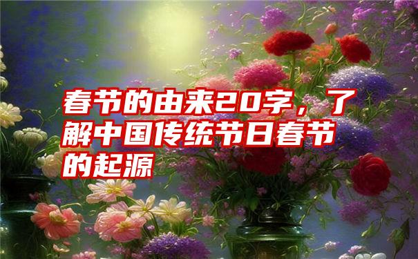 春节的由来20字，了解中国传统节日春节的起源