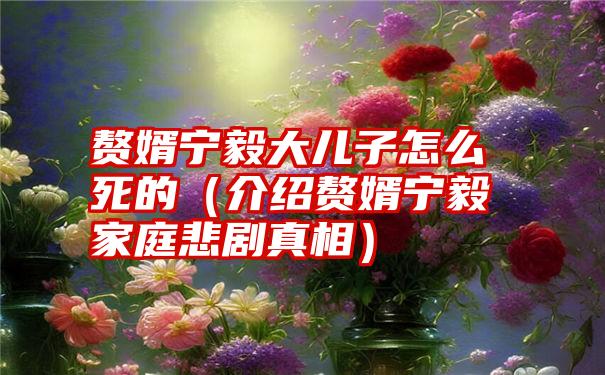 赘婿宁毅大儿子怎么死的（介绍赘婿宁毅家庭悲剧真相）