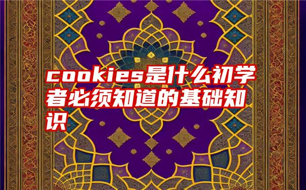 cookies是什么初学者必须知道的基础知识