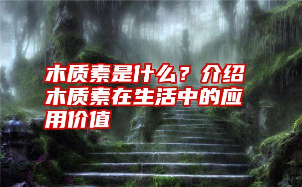 木质素是什么？介绍木质素在生活中的应用价值