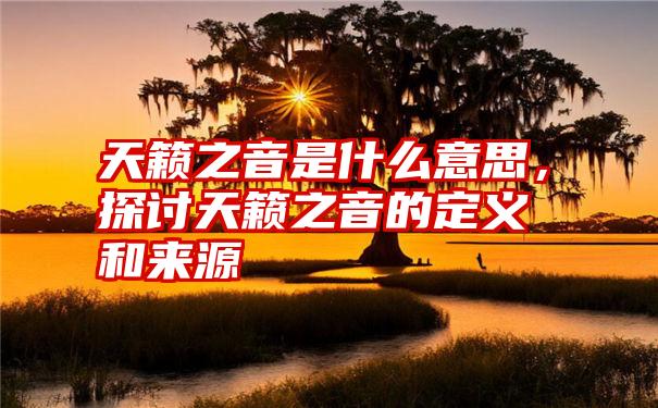 天籁之音是什么意思，探讨天籁之音的定义和来源