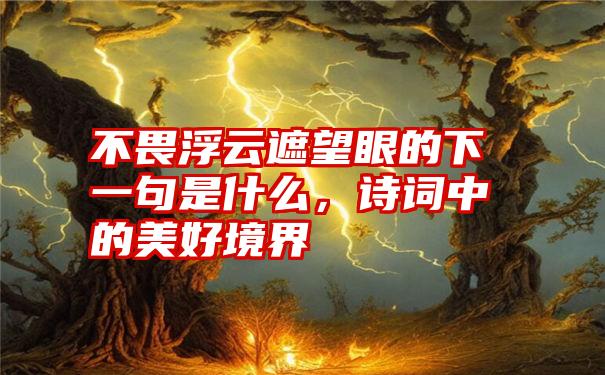 不畏浮云遮望眼的下一句是什么，诗词中的美好境界