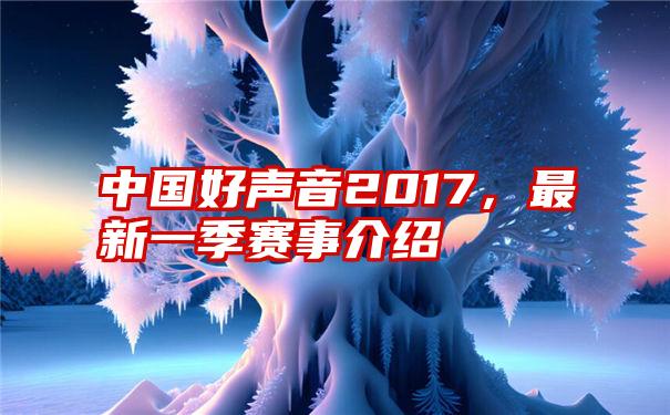 中国好声音2017，最新一季赛事介绍