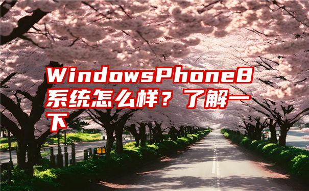 WindowsPhone8系统怎么样？了解一下