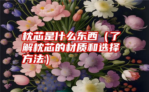 枕芯是什么东西（了解枕芯的材质和选择方法）