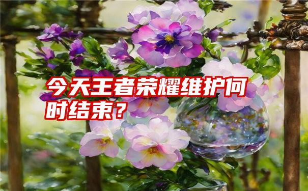 今天王者荣耀维护何时结束？