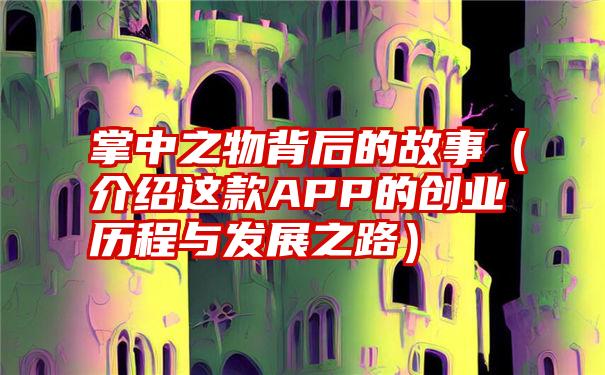 掌中之物背后的故事（介绍这款APP的创业历程与发展之路）