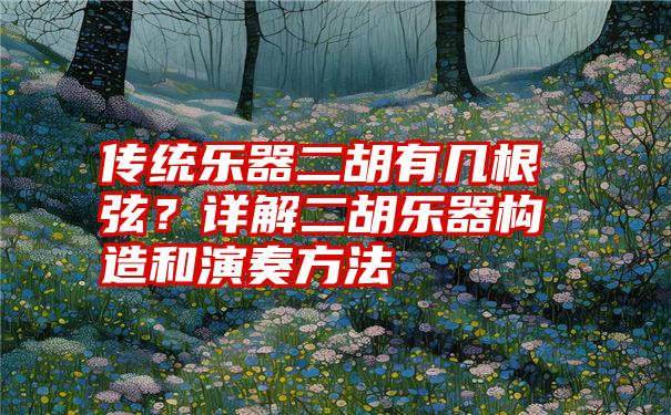 传统乐器二胡有几根弦？详解二胡乐器构造和演奏方法