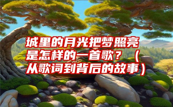 城里的月光把梦照亮是怎样的一首歌？（从歌词到背后的故事）