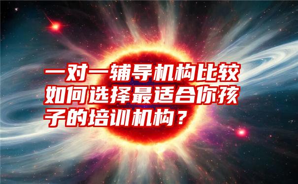 一对一辅导机构比较如何选择最适合你孩子的培训机构？