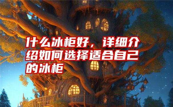 什么冰柜好，详细介绍如何选择适合自己的冰柜