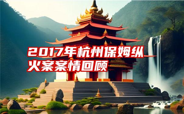 2017年杭州保姆纵火案案情回顾