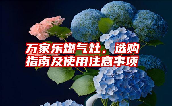 万家乐燃气灶，选购指南及使用注意事项