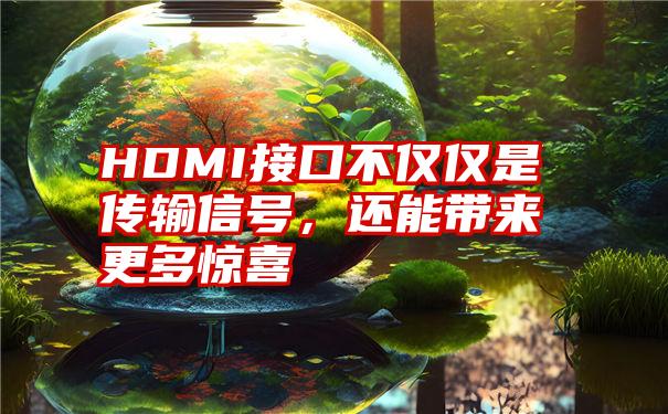 HDMI接口不仅仅是传输信号，还能带来更多惊喜