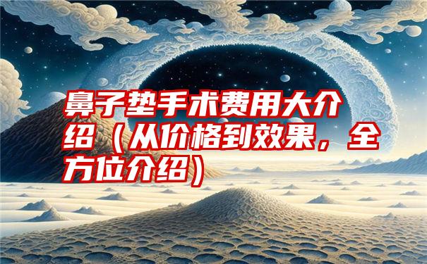 鼻子垫手术费用大介绍（从价格到效果，全方位介绍）