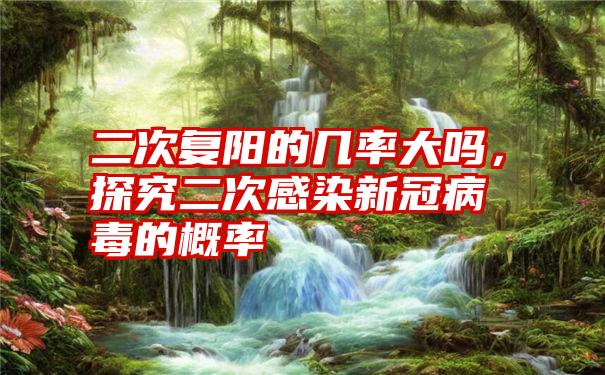 二次复阳的几率大吗，探究二次感染新冠病毒的概率