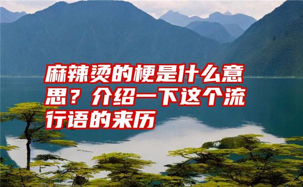 麻辣烫的梗是什么意思？介绍一下这个流行语的来历