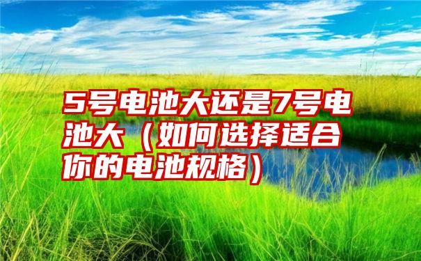 5号电池大还是7号电池大（如何选择适合你的电池规格）