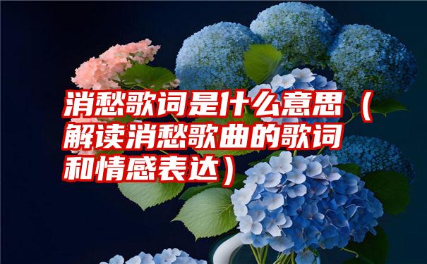 消愁歌词是什么意思（解读消愁歌曲的歌词和情感表达）