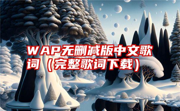 WAP无删减版中文歌词（完整歌词下载）