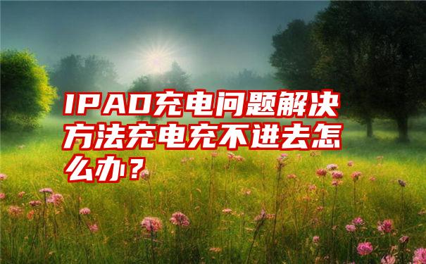 IPAD充电问题解决方法充电充不进去怎么办？