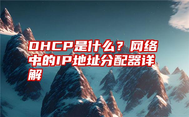 DHCP是什么？网络中的IP地址分配器详解