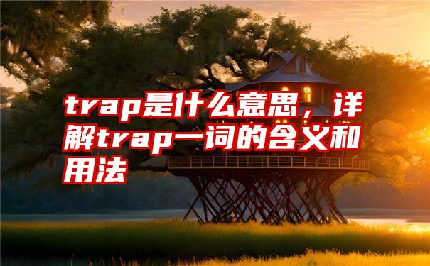 trap是什么意思，详解trap一词的含义和用法