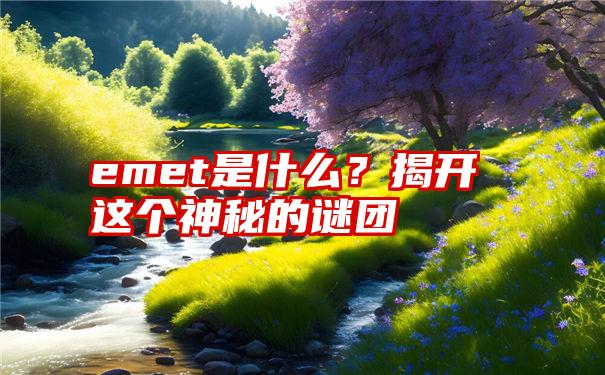 emet是什么？揭开这个神秘的谜团