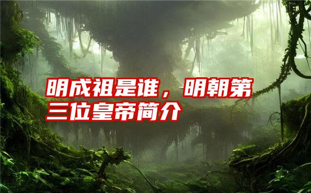 明成祖是谁，明朝第三位皇帝简介