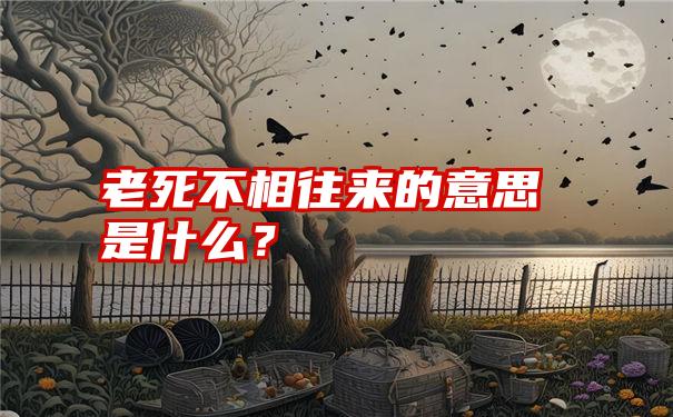 老死不相往来的意思是什么？