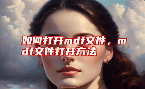 如何打开mdf文件，mdf文件打开方法