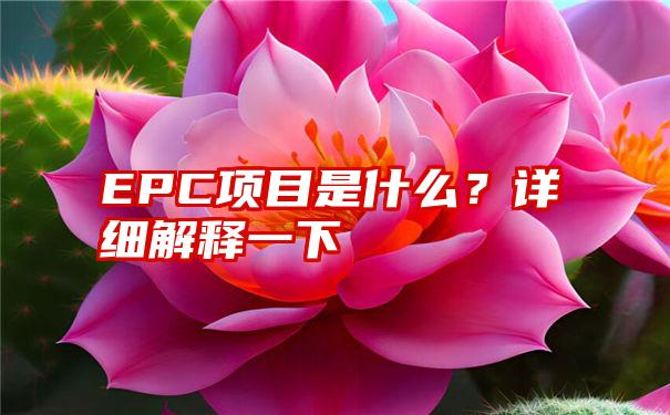 EPC项目是什么？详细解释一下