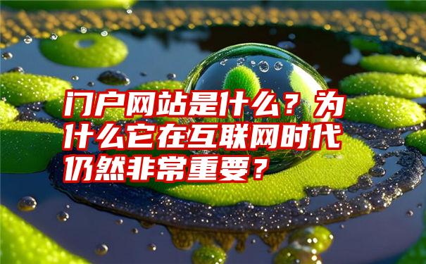 门户网站是什么？为什么它在互联网时代仍然非常重要？