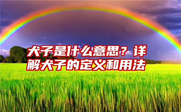 犬子是什么意思？详解犬子的定义和用法