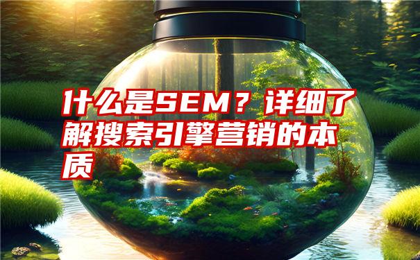 什么是SEM？详细了解搜索引擎营销的本质