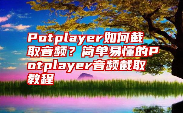 Potplayer如何截取音频？简单易懂的Potplayer音频截取教程