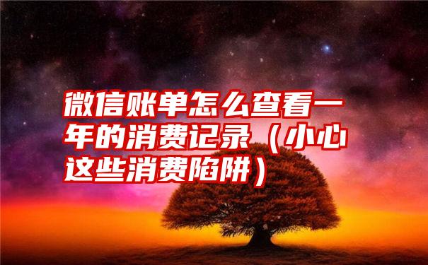 微信账单怎么查看一年的消费记录（小心这些消费陷阱）