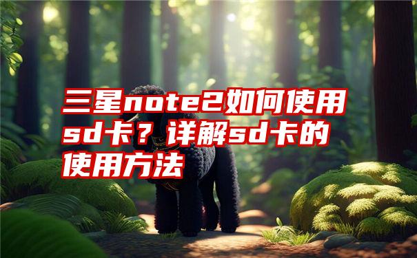 三星note2如何使用sd卡？详解sd卡的使用方法