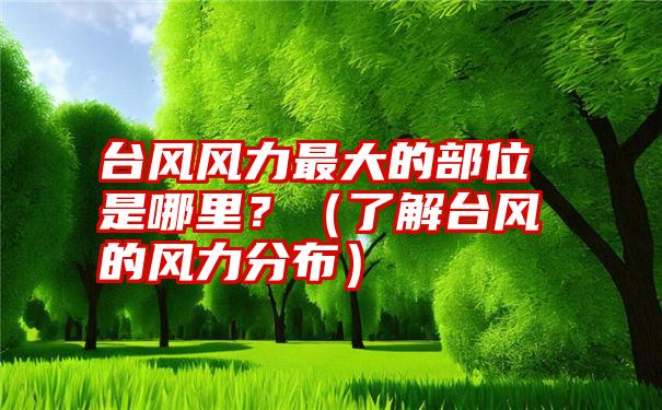 台风风力最大的部位是哪里？（了解台风的风力分布）