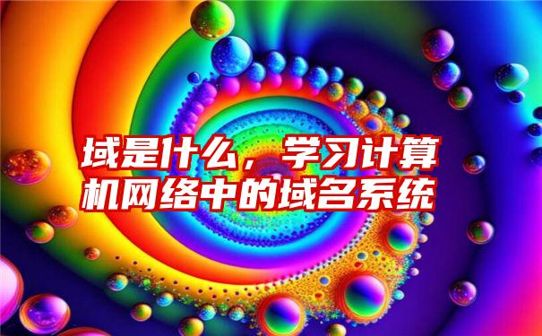 域是什么，学习计算机网络中的域名系统