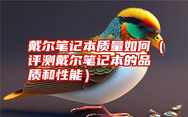 戴尔笔记本质量如何（评测戴尔笔记本的品质和性能）