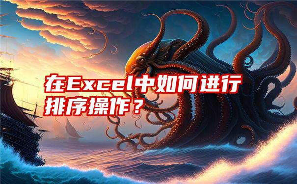 在Excel中如何进行排序操作？