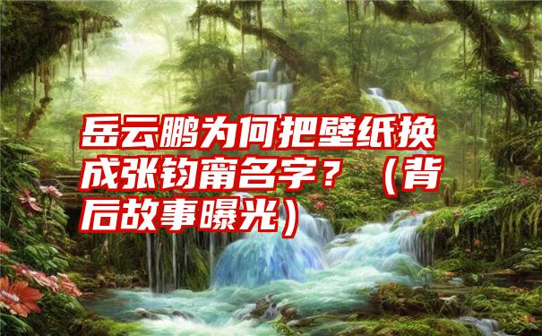 岳云鹏为何把壁纸换成张钧甯名字？（背后故事曝光）