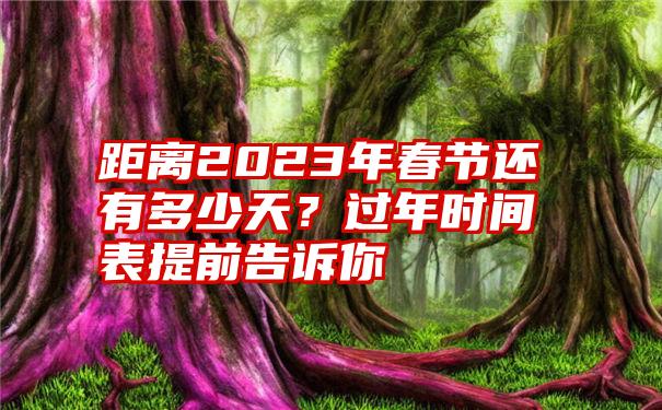 距离2023年春节还有多少天？过年时间表提前告诉你