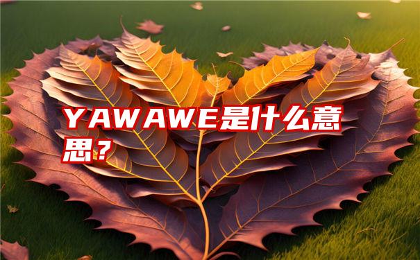 YAWAWE是什么意思？